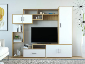 Стенка Пекин Белый-Крафт Золотой в Ноябрьске - noyabrsk.mebel-tymen.ru | фото