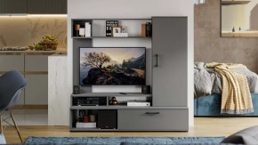 Стенка «Сиена» Графит Серый в Ноябрьске - noyabrsk.mebel-tymen.ru | фото