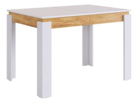 Стол обеденный раздвижной Гермес 2 белое дерево/дуб крафт золотой в Ноябрьске - noyabrsk.mebel-tymen.ru | фото