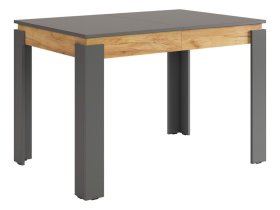 Стол обеденный раздвижной Гермес 2 графит/дуб крафт золотой в Ноябрьске - noyabrsk.mebel-tymen.ru | фото