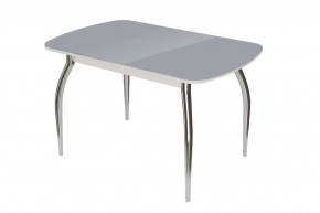 Стол "Бостон", антрацит глянец/белый/хром триумф в Ноябрьске - noyabrsk.mebel-tymen.ru | фото