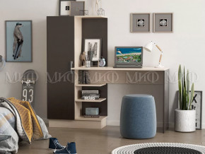 Стол компьютерный №1 Дуб беленый-венге в Ноябрьске - noyabrsk.mebel-tymen.ru | фото