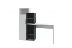 Стол компьютерный Комбо, белый-черный ясень/белый в Ноябрьске - noyabrsk.mebel-tymen.ru | фото