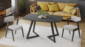 Стол обеденный «TESCA 2» Графит, Стекло графит матовое в Ноябрьске - noyabrsk.mebel-tymen.ru | фото