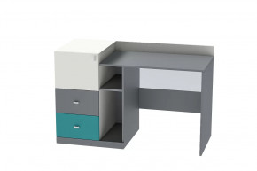 Стол письменный Клео Ст-1, 1300 мм, графит, миндаль, океан Диал в Ноябрьске - noyabrsk.mebel-tymen.ru | фото