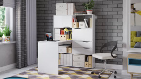 Стол письменный тип 7 Белый Ясень в Ноябрьске - noyabrsk.mebel-tymen.ru | фото