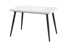 Стол раздвижной Borg-120, оптивайт белый/черный в Ноябрьске - noyabrsk.mebel-tymen.ru | фото