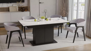 Стол раздвижной «Детройт» Тип 3 Черный, Белый мрамор в Ноябрьске - noyabrsk.mebel-tymen.ru | фото