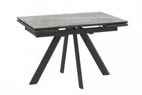 Стол раздвижной Jack-120, stone grey st cer/черный в Ноябрьске - noyabrsk.mebel-tymen.ru | фото