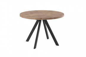 Стол раздвижной RONDO М-110, дуб велингтон/черный в Ноябрьске - noyabrsk.mebel-tymen.ru | фото