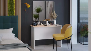 Стол  с зеркалом тип 14 (1000) Дуб Сонома, Белый Ясень в Ноябрьске - noyabrsk.mebel-tymen.ru | фото