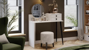 Стол туалетный «Стилтон» Тип 1 Белый, Черный муар в Ноябрьске - noyabrsk.mebel-tymen.ru | фото