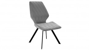 Стул «Матэо»  Черный муар, Микровелюр BRENDY Grey в Ноябрьске - noyabrsk.mebel-tymen.ru | фото