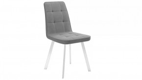 Стул «Рони»  Белый муар, Микровелюр BRENDY Grey в Ноябрьске - noyabrsk.mebel-tymen.ru | фото