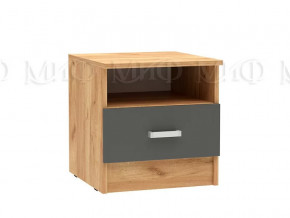 Тумба прикроватная Мартина ЛДСП Графит, Дуб крафт в Ноябрьске - noyabrsk.mebel-tymen.ru | фото