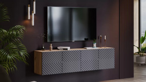 Тумба ТВ Танго Дуб крафт золотой/Холст вулкан в Ноябрьске - noyabrsk.mebel-tymen.ru | фото